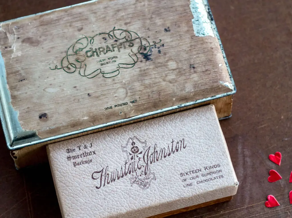 vintage chocolate box