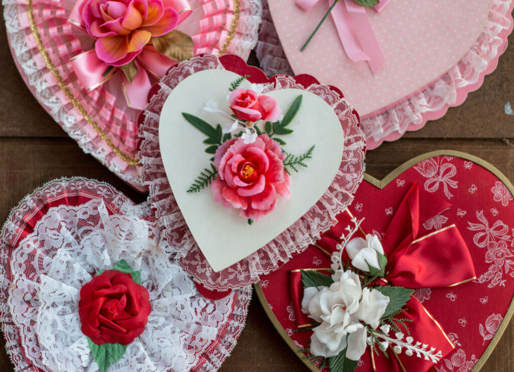 Vintage Valentine Chocolate Box /candy Box 